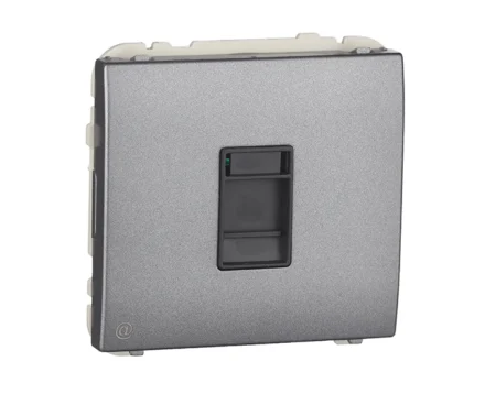 Розетка PC Efapel Apolo RJ45 5e металік графітовий