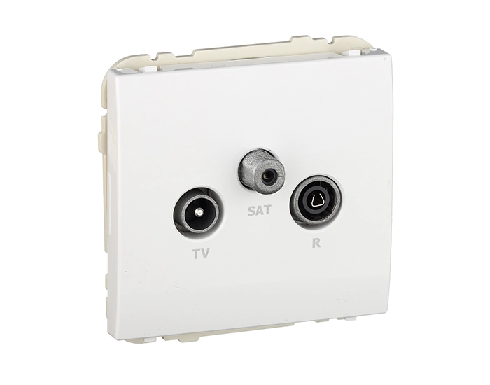 50543 TBR Розетка TV кінцева Efapel Apolo R TV-SAT білий глянцевий