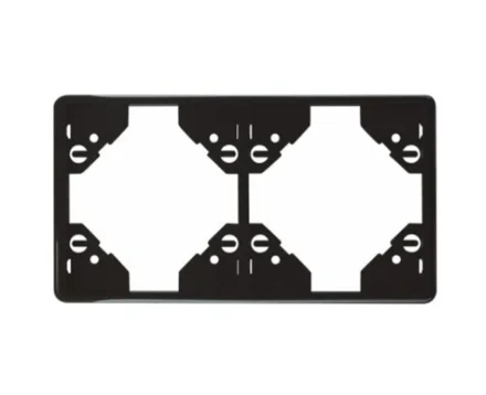 Рамка 2-на вертикальна Efapel Apolo чорний матовий