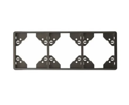 Рамка 3-на вертикальна Efapel Apolo металік графітовий