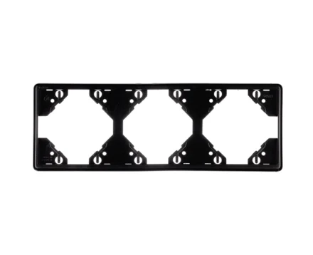 Рамка 3-на вертикальна Efapel Apolo чорний матовий