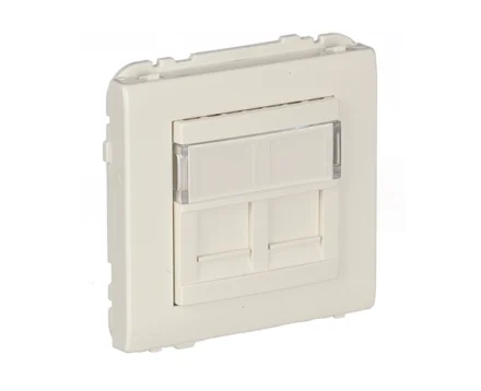 Розетка PC 2-на Efapel Apolo RJ45 5e слонова кістка