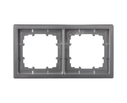 Рамка 2-на SIEMENS DELTA Style платина металік