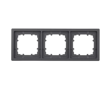 Рамка 3-на SIEMENS DELTA Style чорний коссо