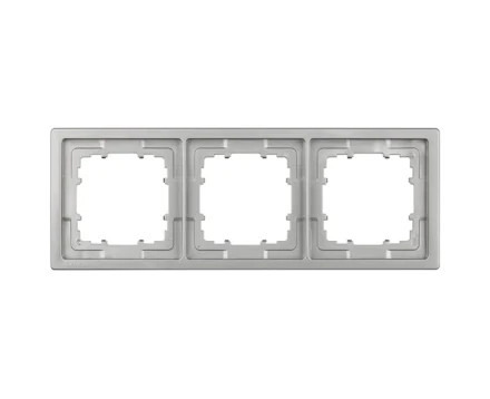 Рамка 3-на SIEMENS DELTA Style платина металік