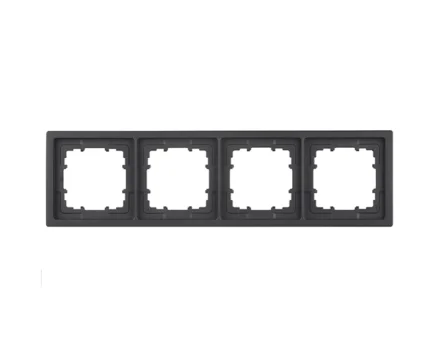 Рамка 4-на SIEMENS DELTA Style чорний коссо