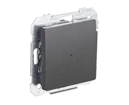 Вимикач 1кл.сход. SIEMENS LINE 16АХ, 250V з LED підсв., карбон