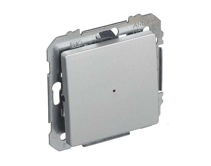 62506WH01 Вимикач 1 кл сход з підсвіткою Вимикач 1кл.сход. SIEMENS LINE 16АХ, 250V з LED підсв., алюміній