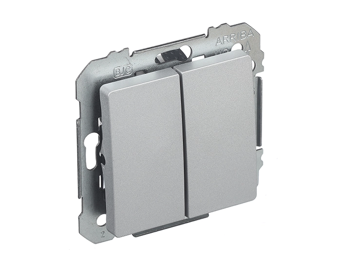 62510AM00 Вимикач 2 кл.сход. Вимикач 2кл.сход. SIEMENS LINE 16АХ, 250V, алюміній