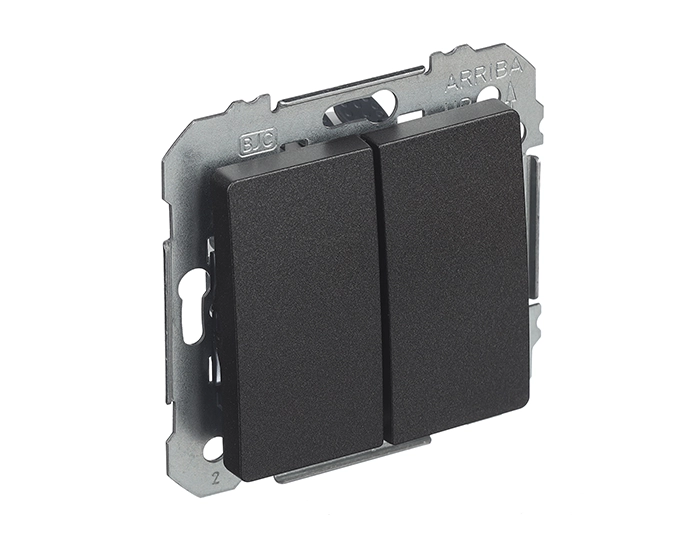 62510CM00 Вимикач 2 кл сход. Вимикач 2кл.сход. SIEMENS LINE 16АХ, 250V, карбон