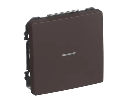 Вимикач 1кл.сход. SIEMENS DELTA Style 16АХ, 250V з LED підсв., шоколад