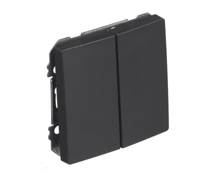 Вимикач 2кл. SIEMENS DELTA Style 16АХ, 250V, чорний коссо