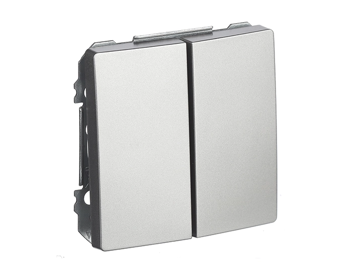 72509PM00 Вимикач 2кл. SIEMENS DELTA Style 16АХ, 250V, платина металік