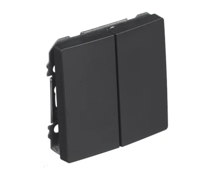 Вимикач 2кл.сход. SIEMENS DELTA Style 16АХ, 250V, чорний коссо