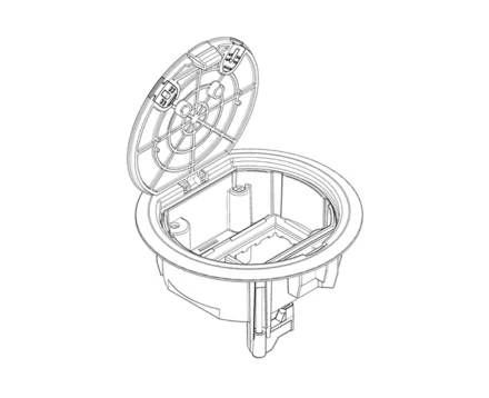 Люк підлоговий круглий. сірий - 4 модуля