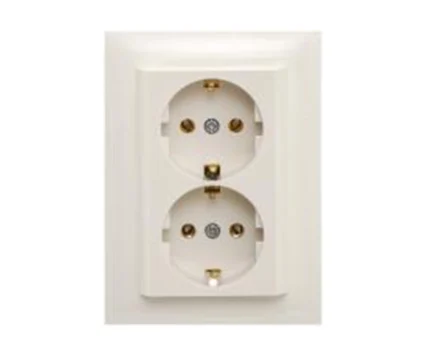 Розетка подвійна ШУКО LOGUS 250V/16A слонова кістка