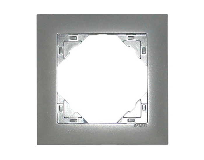 90910 TAL LOGUS металік алюмінієвий 1 Рамка одинарна універсальна LOGUS металік алюмінієвий