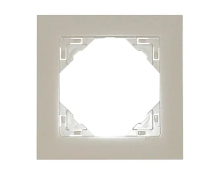 Рамка одинарна універсальна LOGUS металік перламутровий