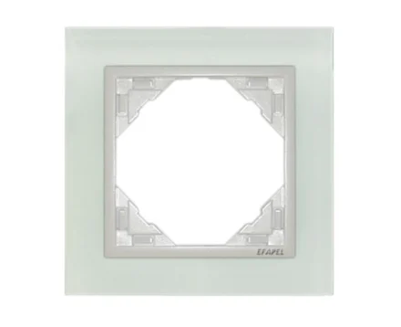 Рамка одинарна універсальна LOGUS Склокераміка з пласт. вставкою крига