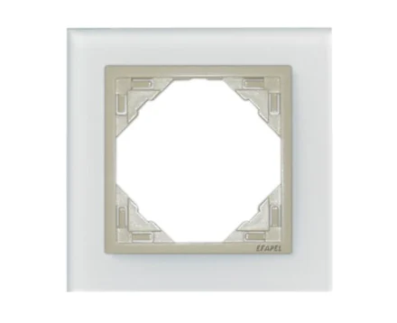 Рамка одинарна універсальна LOGUS Склокераміка з пласт. вставкою крига