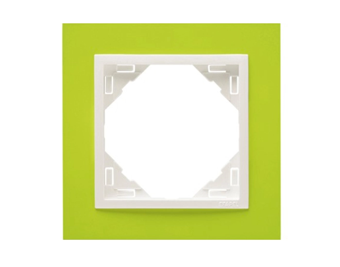 90910 TDG Рамка одинарна ANIMATO зелений / металік крижаний