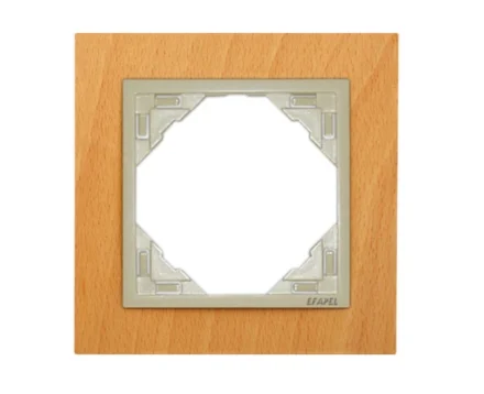 рамка одинарна універсальна LOGUS Бук з пласт. вставкою перламутр