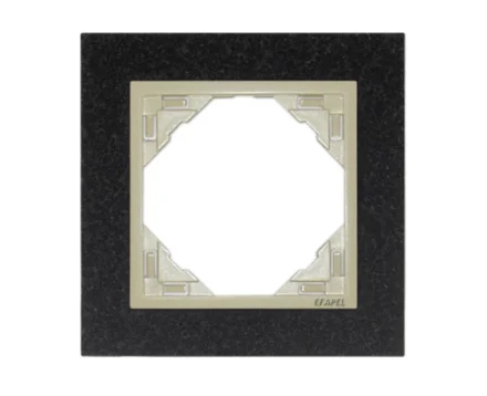 Рамка одинарна універсальна LOGUS Граніт з пласт. вставкою перламутр