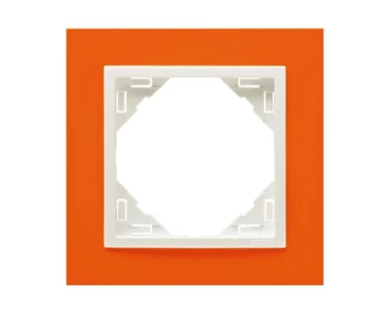 Рамка одинарна ANIMATO оранжевий / металік крижаний