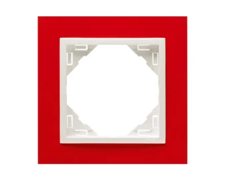 Рамка одинарна ANIMATO червоний / металік крижаний