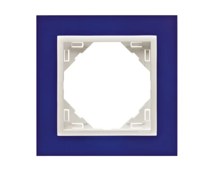 Рамка одинарна ANIMATO синій / металік крижаний