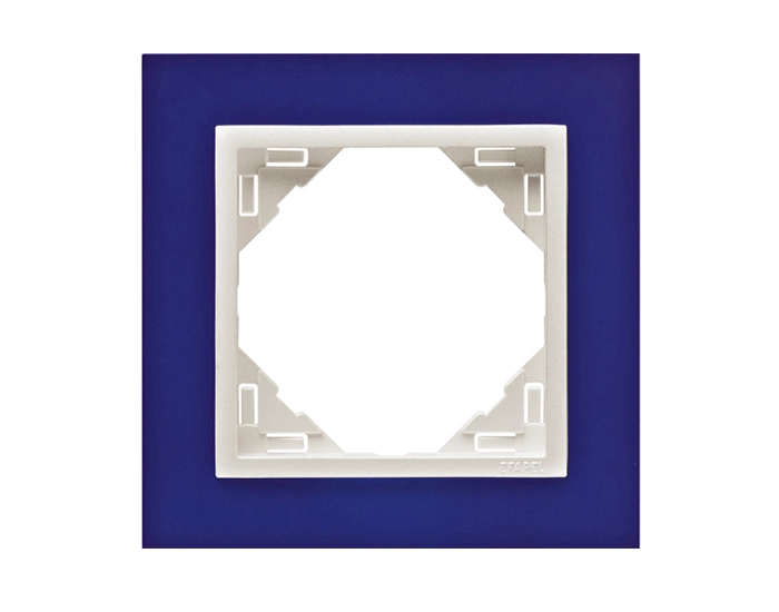90910 TZG Рамка одинарна ANIMATO синій / металік крижаний