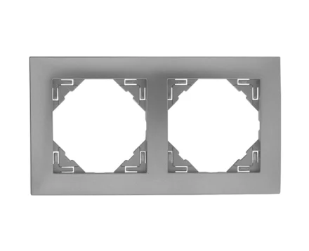 Рамка подвійна універсальна LOGUS металік алюмінієвий