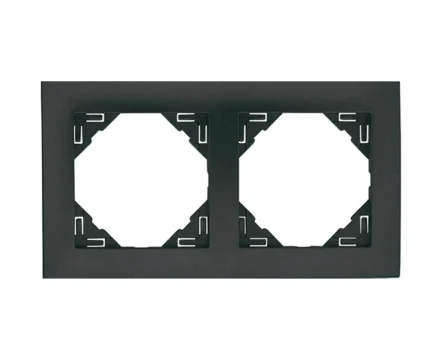 Рамка подвійна універсальна LOGUS металік графіт