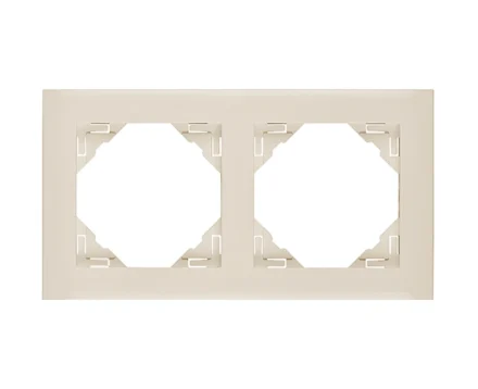 Рамка подвійна універсальна LOGUS слонова кістка
