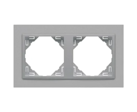 Рамка подвійна ANIMATO металік алюміній / металікік алюмінієвий