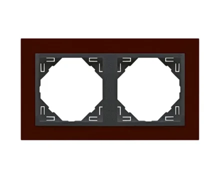 Рамка подвійна ANIMATO металік червоний / металікік графіт