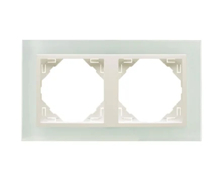 Рамка подвійна універсальна LOGUS Склокераміка з пласт. вставкою крига