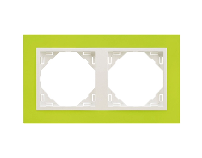 90920 TDG Рамка подвійна ANIMATO зелений / металік крижаний