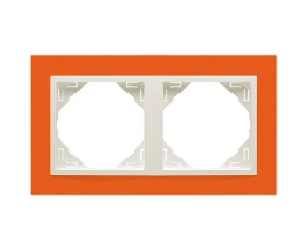 Рамка подвійна ANIMATO оранжевий / металік крижаний