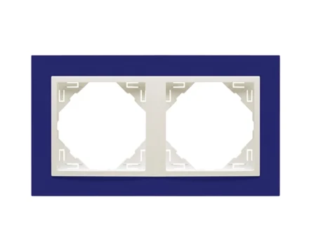 Рамка подвійна ANIMATO синій / металік крижаний
