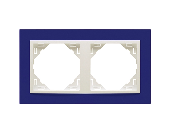 90920 TZG Рамка подвійна ANIMATO синій / металік крижаний