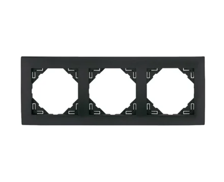 Рамка потрійна універсальна LOGUS металік графіт