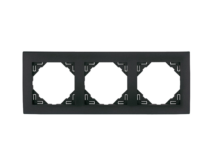 90930 TIS LOGUS металік графіт 3 Рамка потрійна універсальна LOGUS металік графіт