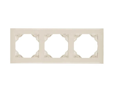 Рамка потрійна універсальна LOGUS слонова кістка