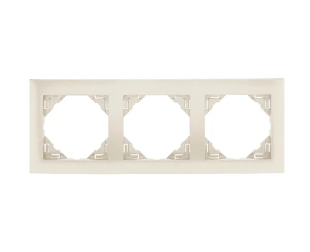 Рамка потрійна універсальна LOGUS металік перламутровий