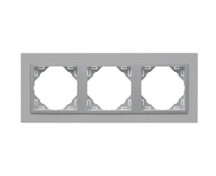 Рамка потрійна ANIMATO металік алюміній / металікік алюмінієвий