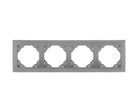 Рамка 4-кратна універсальна LOGUS металік алюмінієвий