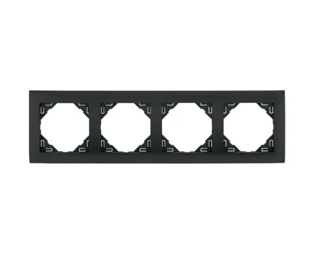 Рамка 4-кратна універсальна LOGUS металік графіт