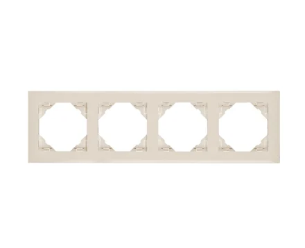 Рамка 4-кратна універсальна LOGUS слонова кістка
