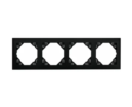 Рамка 4-кратна універсальна LOGUS чорний матовий